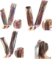 30pcs Multicolor Braided rope Dreadlocks Hair headbands Hip Hop headbands Hair accessories, Diy hair styling glitter braided rope decorative rope