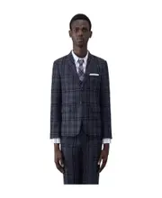 Thom Browne Flannel Button-Up Jacket 3 Black
