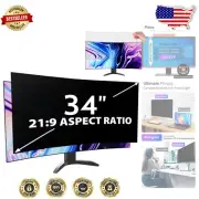 Versatile 34-Inch Privacy Filter - Anti-Glare & Anti-Blue Light Monitor Shield