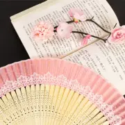 Chinese Style Folding Fan Hand Held Bamboo Fan Lady Wedding Party Dancing Fans