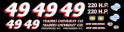 #49 Bob Welborn Traders Chevrolet 1957 1/64th Slot Car Decals