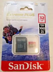 TWO Individual SanDisk 32GB MircoSDHC Card Extreme Plus UHS-I 4K UHD GoPro