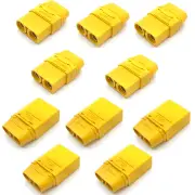 10PCS XT90 Power System Connectors High Voltage DC 500V Copper Gold-Plated for Kids Electric Car Lithium Battery with We