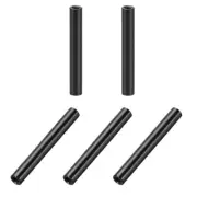 5 Pcs M3x35mm Dia. 6mm Round Aluminum Standoff Column Spacer Female Black