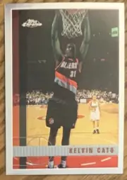 KELVIN CATO, 1997-1998 TOPPS CHROME ROOKIE CARD, BASKETBALL STAR !