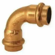 VIEGA PROPRESS 77327 ProPress 90 Elbow, 1" x 1" Copper Fitting