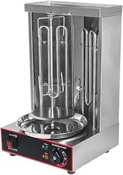 Electric Shawarma Grill Machine, Automatic Rotating BBQ Meat Doner Kebab Roaster, Kebab Gyro Grill Rotisserie, 50-300℃, 15A