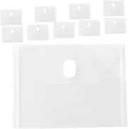 ARTIBETTER 10 Pcs Transparent Plastic Envelope Folders Document Organizers for Papers Receipts and Photos Lightweight and Portable Storage for Home Office School