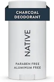 Native Deodorant - Natural Deodorant - Vegan, Gluten Free, Cruelty Free - Free of Aluminium, Parabens & Sulphates - Born in the USA - Charcoal