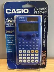 Casio FX-300ES Plus BU Scientific Calculator Natural Textbook Display, Blue NEW