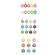 Weaving Loom Loops with Multiple Colors Elastic Potholder Loops