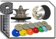 1 1/4" 2" Full Bullnose Router Bit 5" DRY Polishing Pad Granite marble concrete