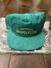 Supreme SS24 Champagne Corduroy 5 Panel Cap Hat Green One Size New IN HAND