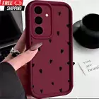 Black Love Heart Soft Phone Case for Samsung Galaxy S25 FE S22 S21 S23 S20 S24 U