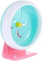 EXAOMBLE Silent Hamster Exercise Wheel Pet Plastic Wheel for Gerbil Mice Safe Design Without Center Rod Durable Quiet Running for Animals Present for Pet Owners