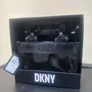 NWT & BOXED DKNY CASSANDRA MINI TOTE BLACK PATENT $188 CROSSBODY BAG
