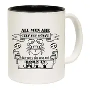 July Cancer Birthday All Men Are Created Equal Mug Cup