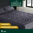 Giselle Bedding Mattress Topper Pillowtop 3-Zone Mat Pad Protector Cover Double