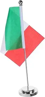 UTHCLO Compact Italy National Flag Table Runner Mini Table Flag Stand Decorative for Office Hotel and Restaurant
