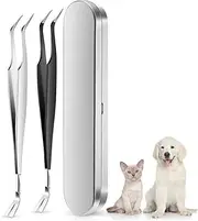 Mumoo Bear 2-in-1 Professional Tick Tweezers and Tick Hooks, 2 Pack Made of High-Quality Stainless Steel, Easy Tick Removal, Tick Remover for People, Dogs, Cats (with Storage Box)