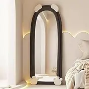 Full Length Mirror Full-Length Mirror, Floor Mirror, Bear Dressing Mirror, Clothing Store Fitting Mirror, Home Bedroom Mirror Full Body Mirror(Black)