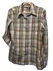 Alfred Dunner Plaid Button Shirt With Shoulder Pads Size 18 NWT