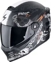 Scorpion Covert FX Skullz, full face helmet , color: Matt Black/Grey/Gold , size: M