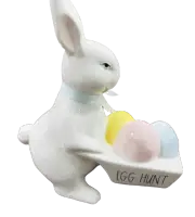 Rae Dunn Easter Bunny Cart of Easter Eggs Easter Egg Hunt NEW WITH TAG 12"