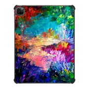 iPad Pro 12.9-inch (5th/6th gen) iPad Impact Case WELCOME TO UTOPIA - Colorful Magical Forest Abstract Trees Floral Nature Galaxy Flowers Rainbow Bold Whimsical Fairy Land Painting