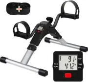 Under Desk Bike Pedal Exerciser, Fully Assembled Folding Pedal Exerciser for ...
