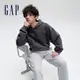 Gap 男女同款 Logo帽T-黑灰色(892188)