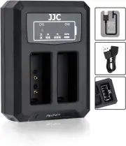 JJC LP-E17 Battery Charger USB Dual Slots Canon EOS R100 850D M6 Mark II, M6, M5