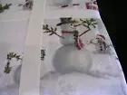 POTTERY BARN CHRISTMAS SNOWMAN SHEET SET FULL SIZE 100% COTTON PERCALE N/WTAGS