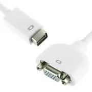 20cm Mini DVI Male to VGA Female Cable Lead White Laptop TV Monitor