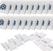 18X Vacuum Cleaner Bag Compatible with Miele 9922750 9917730 10408410 10455000 10123210 S2 S5 S8 S5210 S5211 S8310 Classic C1 Complete C2 Complete C3 HyClean 3D GN Efficiency Dustbags