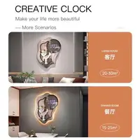 在飛比找樂天市場購物網優惠-創意亞克力電子掛鐘 現代時尚裝飾壁鐘 靜音時鐘 可愛熊造型壁
