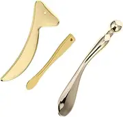 ASAKKURA Men's Women's Eye Cream Applicator Set 3 in 1 Metal Gua Sha Board for Beauty Facial Care Easy to Use