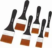 7 Pcs Flat Paint Brushes for Acrylic Painting, Soft Painting Brushes Assorted Sized Craft Brushes Nylon Brushes Artist Brush Art Paintbrush Sets for Oil Canvas Watercolor Gesso