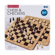 Traditional Games 2-In-1 Chess and Checkers