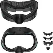 AMVR Face Cover Pad Facial Interface Compatible with Meta/Oculus Quest 3 Accessories, with Soft PU Face Cushion Pad Replacement for Quest 3 and Breathable Ice Silk Cotton, Air-Circulation Design