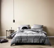 Logan and Mason Vaughn Quilt Cover Set Charcoal