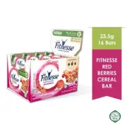 NESTLE FITNESSE Red Berries Cereal Bar on the go breakfast (23.5g x 16pcs)