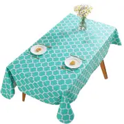 Rectangle Tablecloth Dining Table Cover for Christmas Kitchen Party Decor-Green