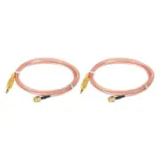 RG316 Coaxial Cables SMA Male to 3.5mm TS Male 5.9FT Orange 2Pcs