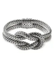 John Hardy Sterling Silver Classic Chain Love Knot Woven Link Bracelet