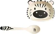 MOLUCKFU Lovely Zebra Pattern Bowl Spoon Set Salad Bowl Breakfast Bowl Boys and Girls Bowl Material Easy to Cle