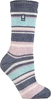 [HEAT HOLDERS] | SockShop | Ladies Original Thick Winter Warm Thermal Boot Socks | Twist Stripe Design | TOG 2.34 | Women's UK 4-8 UK4-8 US5-9 and UK9-12 US10-13