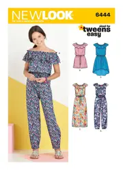 New Look Pattern 6444 Girls' Dress and Jumpsuit