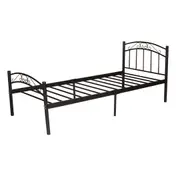 Cleveland Single Metal Bedframe Vintage Style Sturdy Durable Easy Assembly Black