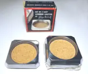 4 Vintage NEW IN BOX Cast Aluminum GEORGES BRIARD Cork MODERNIST Cork COASTERS
